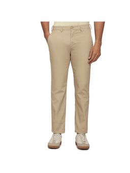 ColorPlus - Beige Mid Waist Cotton Blend Trouser