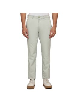 ColorPlus - Grey Mid Waist Cotton Blend Trouser