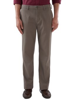 ColorPlus - Grey Mid Waist Cotton Blend Trouser