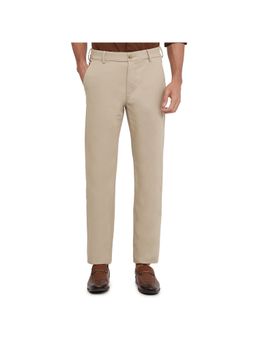 ColorPlus - Beige Mid Waist Cotton Blend Trouser