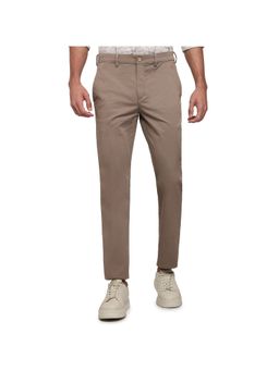 ColorPlus - Khaki Mid Waist Cotton Blend Trouser