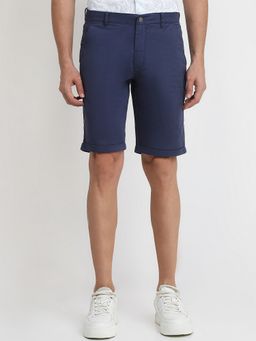 ColorPlus - Regular Fit Solid Dark Blue Shorts