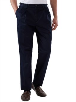 ColorPlus - Blue Mid Waist Pure Cotton Trouser