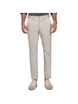 Park Avenue - Grey Mid Waist Cotton Blend Trouser