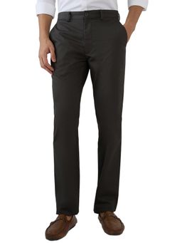 Park Avenue - Grey Mid Waist Cotton Blend Trouser