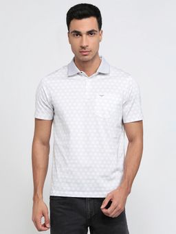 Park Avenue - Printed Medium Grey Polo T-Shirt