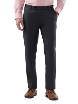 Park Avenue - Black Mid Waist Polyester Blend Trouser