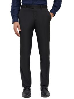 Park Avenue - Black Mid Waist Polyester Blend Trouser