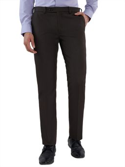 Park Avenue - Black Mid Waist Polyester Blend Trouser