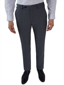 Park Avenue - Grey Mid Waist Wool Trouser