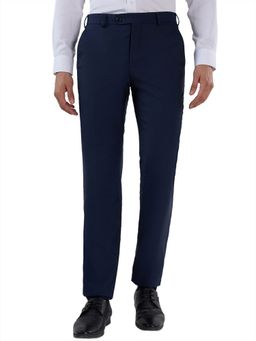 Park Avenue - Blue Mid Waist Wool Trouser