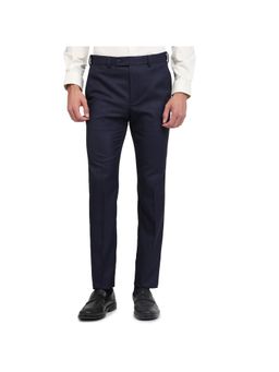 Park Avenue - Blue Mid Waist Polyester Blend Trouser