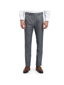 Park Avenue - Grey Mid Waist Polyester Blend Trouser