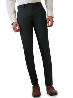 Park Avenue - Green Mid Waist Polyester Blend Trouser