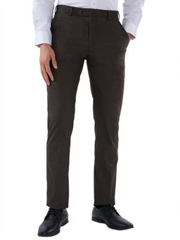 Park Avenue - Black Mid Waist Polyester Blend Trouser