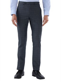 Park Avenue - Grey Mid Waist Polyester Blend Trouser