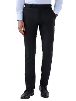 Park Avenue - Black Mid Waist Polyester Blend Trouser