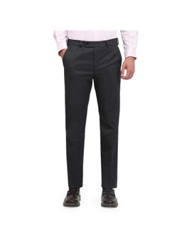 Park Avenue - Grey Mid Waist Polyester Blend Trouser