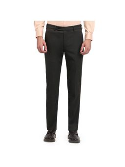 Park Avenue - Black Mid Waist Polyester Blend Trouser