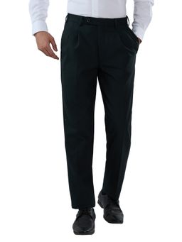 Park Avenue - Black Mid Waist Polyester Blend Trouser