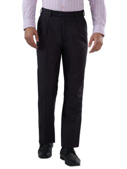 Park Avenue - Black Mid Waist Polyester Blend Trouser