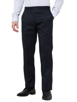 Park Avenue - Blue Mid Waist Polyester Blend Trouser