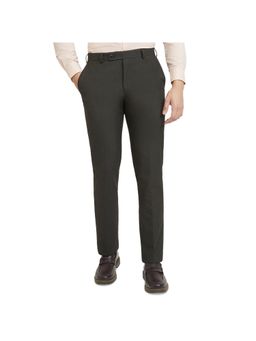 Park Avenue - Brown Mid Waist Polyester Blend Trouser