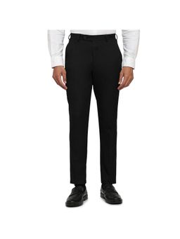 Park Avenue - Black Mid Waist Polyester Blend Trouser