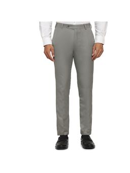 Park Avenue - Grey Mid Waist Polyester Blend Trouser