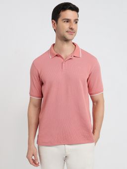 Raymond - Regular Fit Medium Pink T-Shirt