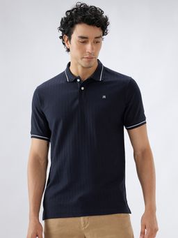 Raymond - Black Slim Fit Solid T-Shirt