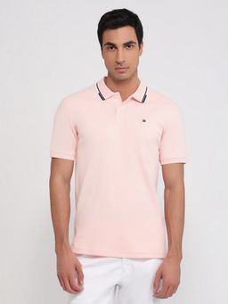 Raymond - Slim Fit Solid Medium Red T-Shirt