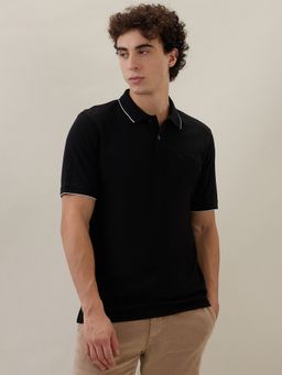 Raymond - Contemporary Fit Solid Black T-Shirt