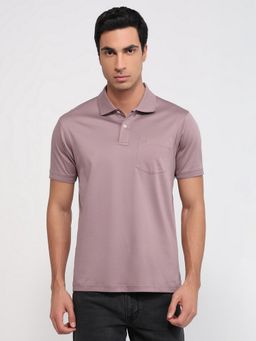 Raymond - Regular Fit Solid Medium Brown T-Shirt