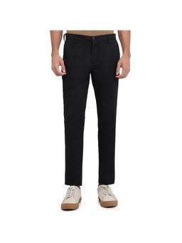 Raymond - Blue Mid Waist Cotton Blend Trouser