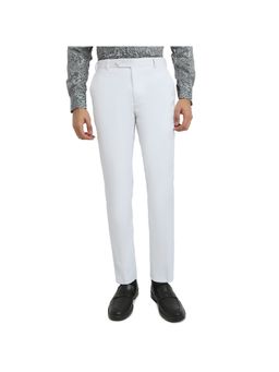 Raymond - Men's Contemporary Fit Solid White Trouser