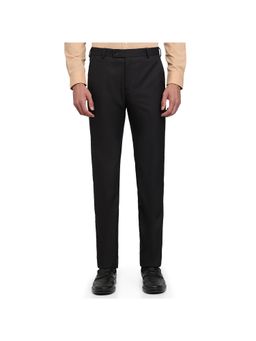 Raymond - Men's Slim Fit Solid/Plain Black Trouser