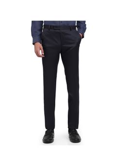 Raymond - Men's Slim Fitted Solid Dark Blue Trousers