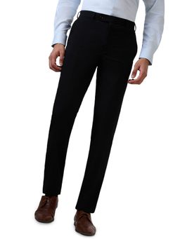 Raymond - Men's Contemporary Fit Solid Black Trouser