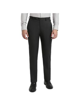 Raymond - Men's Contemporary Fit Solid Dark Grey Trouser