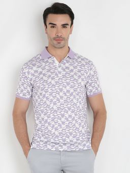 Parx - Light Purple Regular Fit Half Sleeve Polo T-Shirt