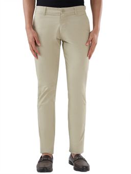 Parx - Men's Tapered Fit Solid Fawn Trouser