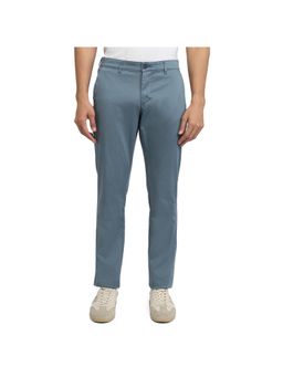 Parx - Men's Tapered Fit Yarn Dyed Medium Blue Trouser