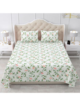 Bella Casa - Motifs Design Cotton Green & Off White Heritage Collection (King)