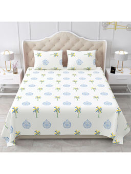 Bella Casa - Motifs Design Cotton Blue & Off White Heritage Collection (King)