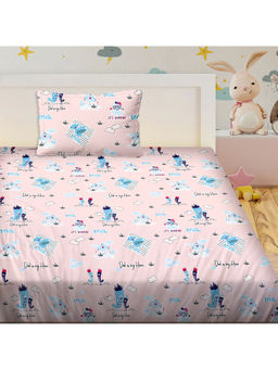 Bella Casa - Single Bedsheet with 1 Pillow Set King Size 180 TC 100% Cotton - Kids Kingdom Collection