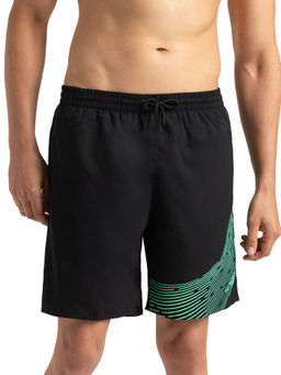Speedo - Men's Xpress Lite Essential Medley Logo Printed Watershorts - Black & Harlequin Green