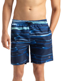 Speedo - Men's Recycled Polyster Printed Leisure Watershorts - Pure Blue & Zaffre Blue