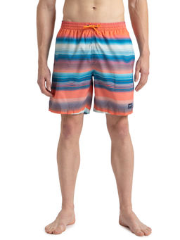 Speedo - Men's Recycled Polyster Printed Leisure Watershorts - Pumpkin Spice & Fandango Pink