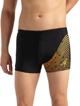 Speedo - Men's Endurance10 Medley Logo Aquashort - Black & Mandarin Peel
